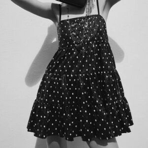 Zara SEQUIN DRESS Short MINI
POLKA DOT Ruffled Hem